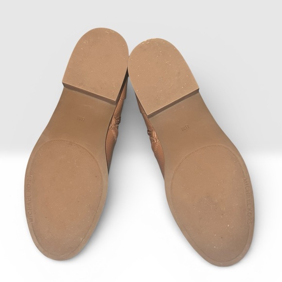 Michael Kors Jilly Luggage Trim Ankle Boots Size 8 EUC - Picture 8 of 9